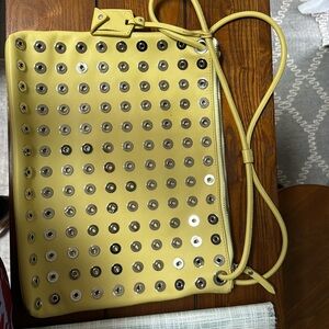 Burberry classic edition bag, yellow and silver mint condition